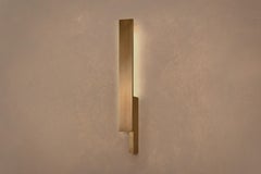 Bloc Wall Sconce , Brutalist LED Light Fixture, Solid brass with Aged Patina