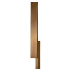 Bloc Wall Sconce , LED Light Fixture, Solid brass with aged patina