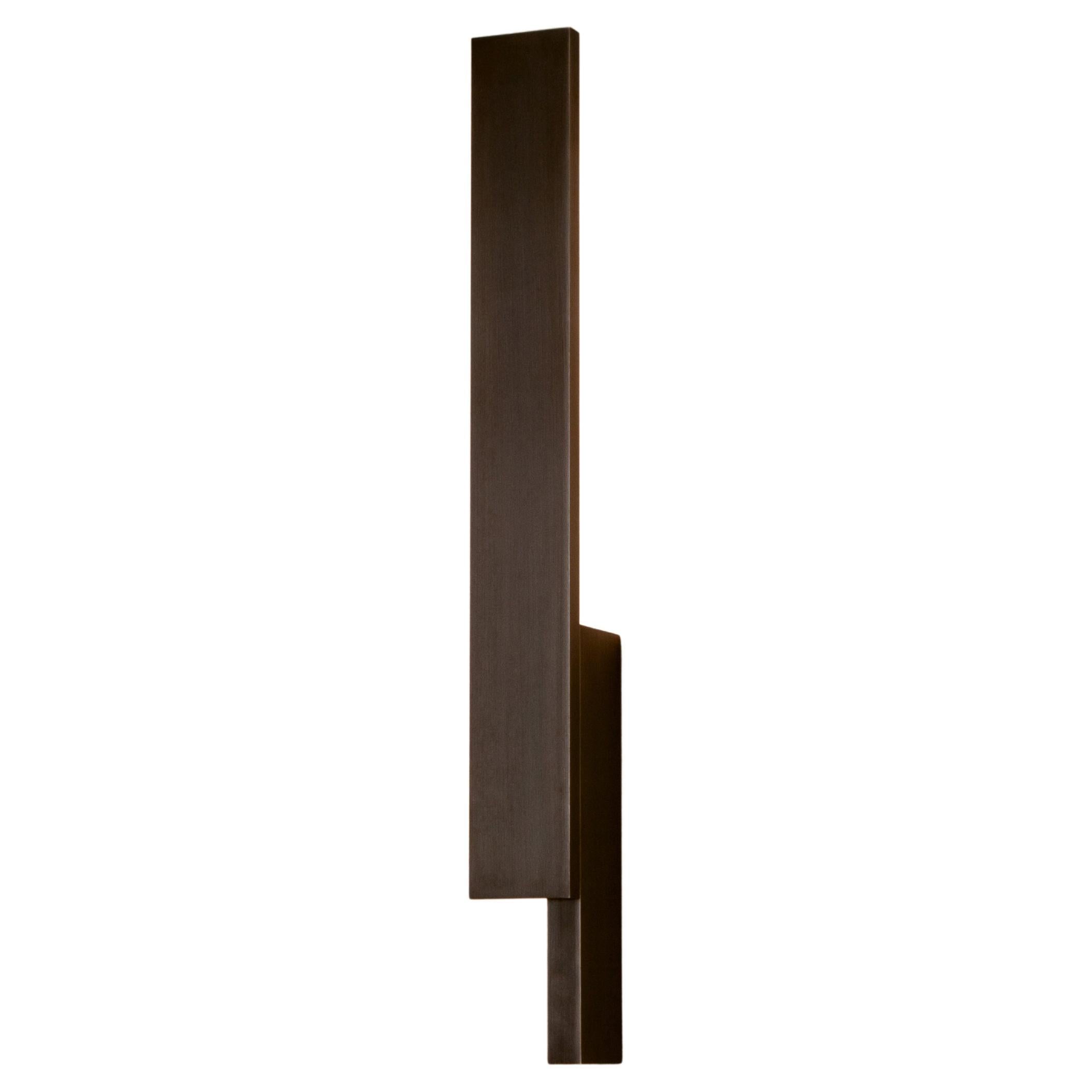 Aplique de pared Bloc , Accesorio de iluminación LED, Latón macizo con pátina ennegrecida