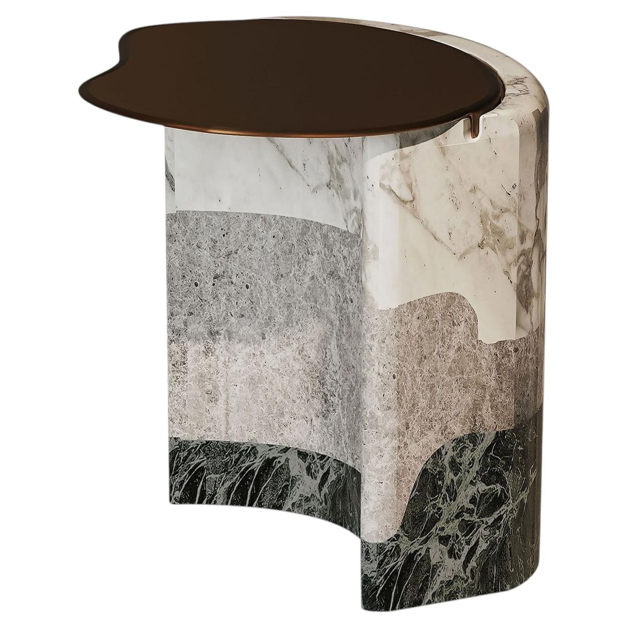 Blocca Marble Side Table by Sheree Stuart Design For Sale
