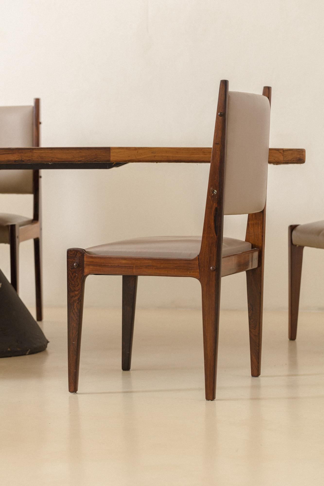 Bloch-Stühle von Sergio Rodrigues, brasilianisches Midcentury-Design, 1964 im Angebot 6