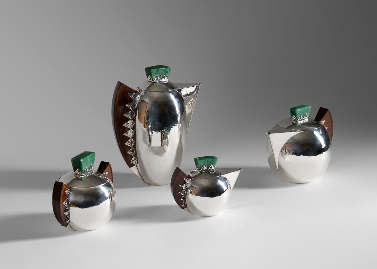 Silberschmied Bloch-Eschwege, Art Deco Tee- und Kaffeeservice, Frankreich, um 1930 2