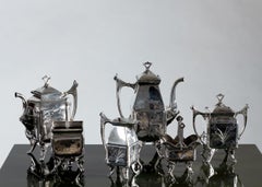 Antique Bloch-Eschwege Silversmith, Six Piece Tea and Coffee Service, US, circa 1872