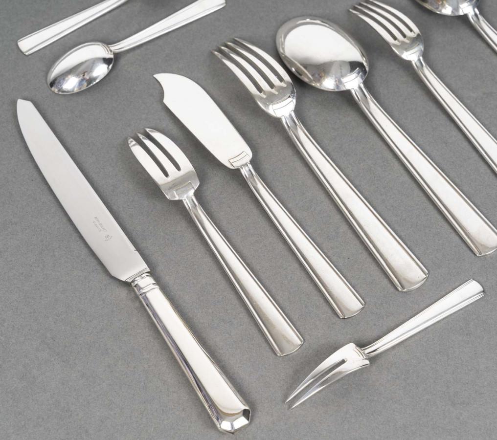 BLOCH ESCHWEGE - STERLING SILVER CUTLERY SET - 266 Pieces, 1930s Period For Sale 10