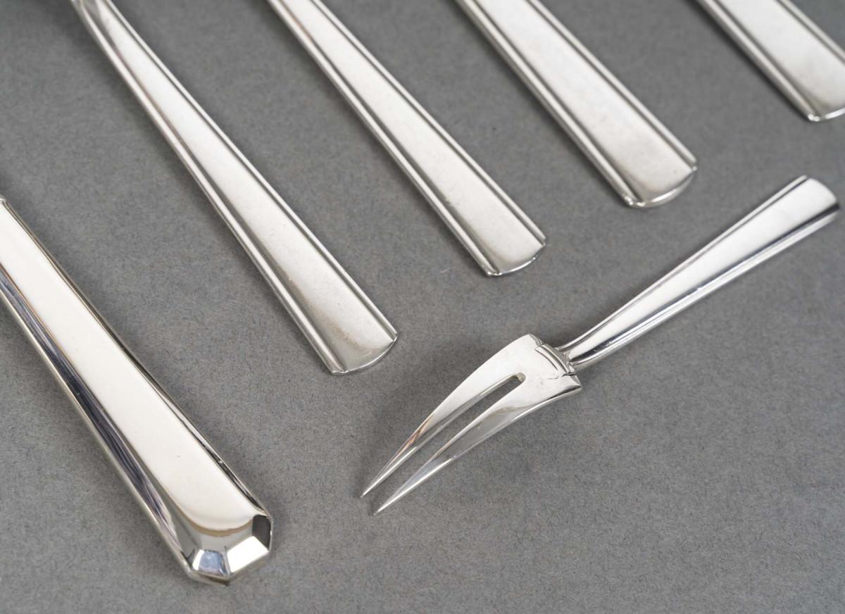 BLOCH ESCHWEGE - STERLING SILVER CUTLERY SET - 266 Pieces, 1930s Period For Sale 13