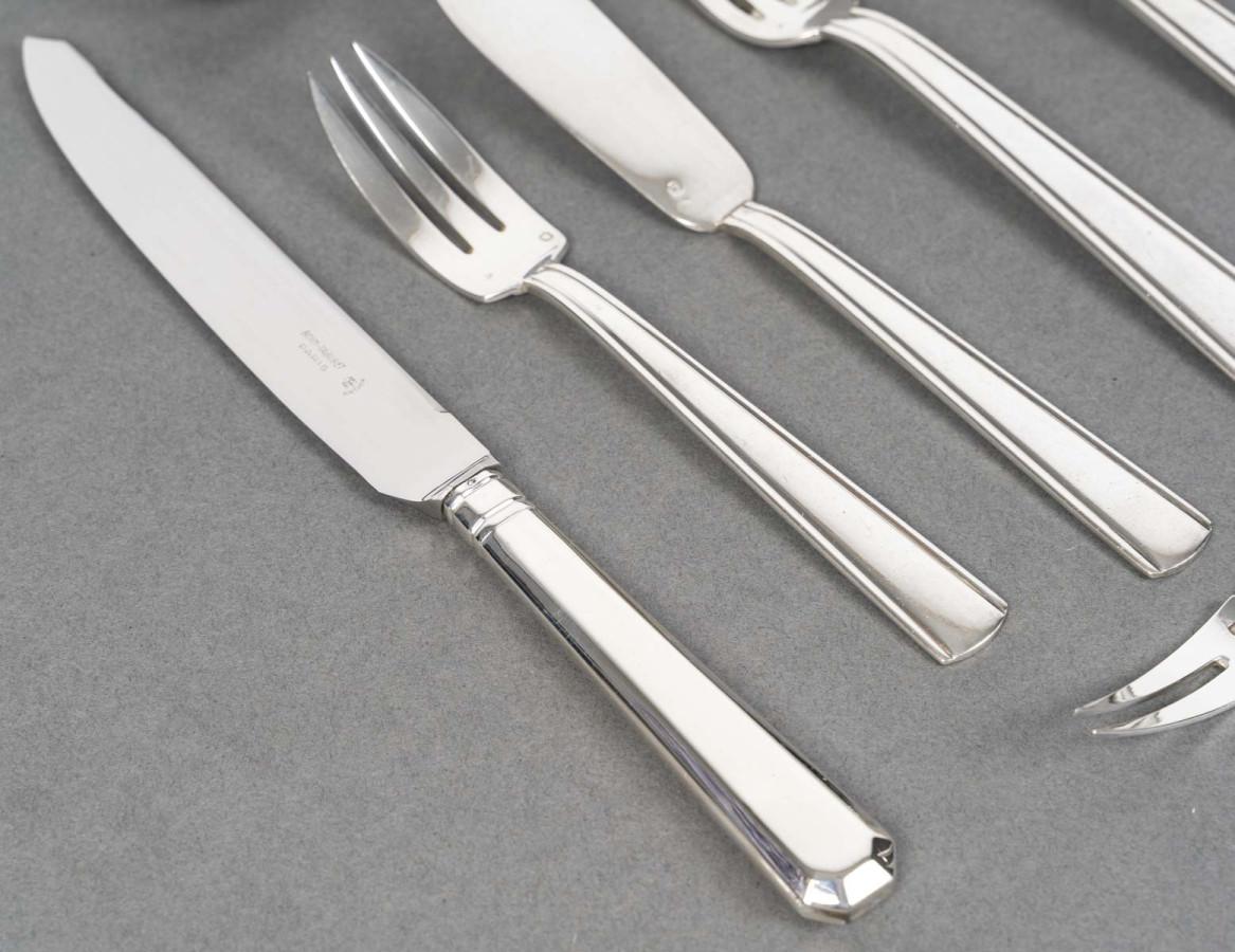 BLOCH ESCHWEGE - STERLING SILVER CUTLERY SET - 266 Pieces, 1930s Period For Sale 2