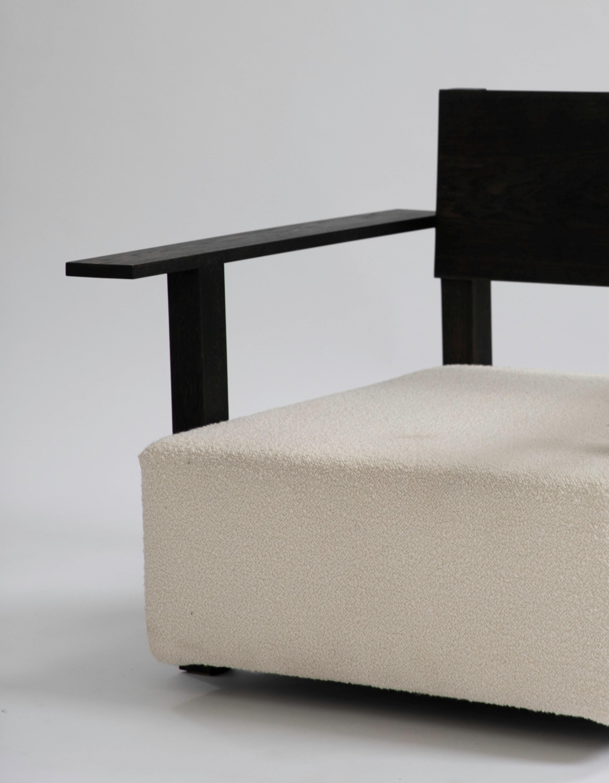Modern Block Armchair by Fred Rigby Studio For Sale