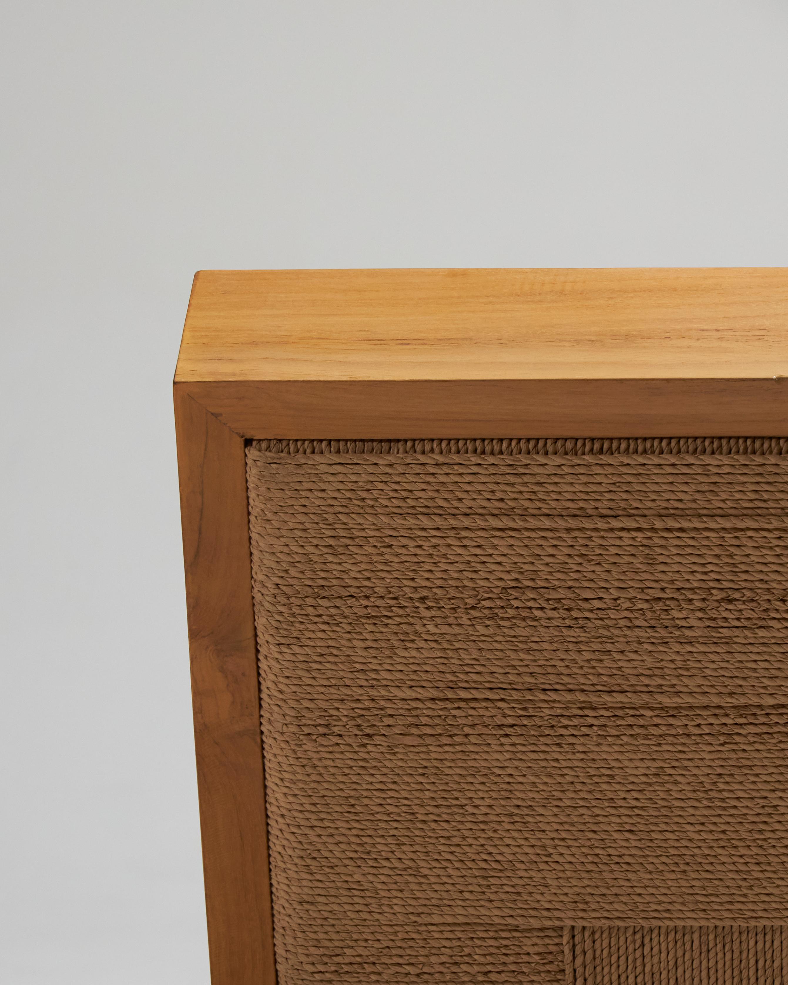 Block Armchair in natural rope For Sale 9