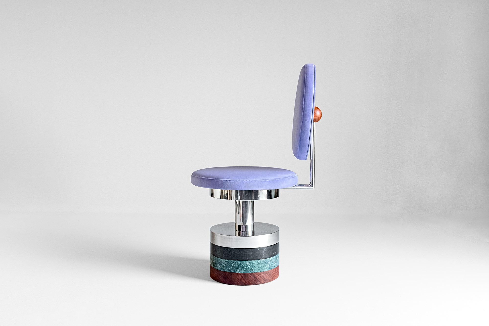 Spagnolo Sedia Lavender Block Down - Sedia da pranzo di Mas CreATIONS by Masquespacio in vendita