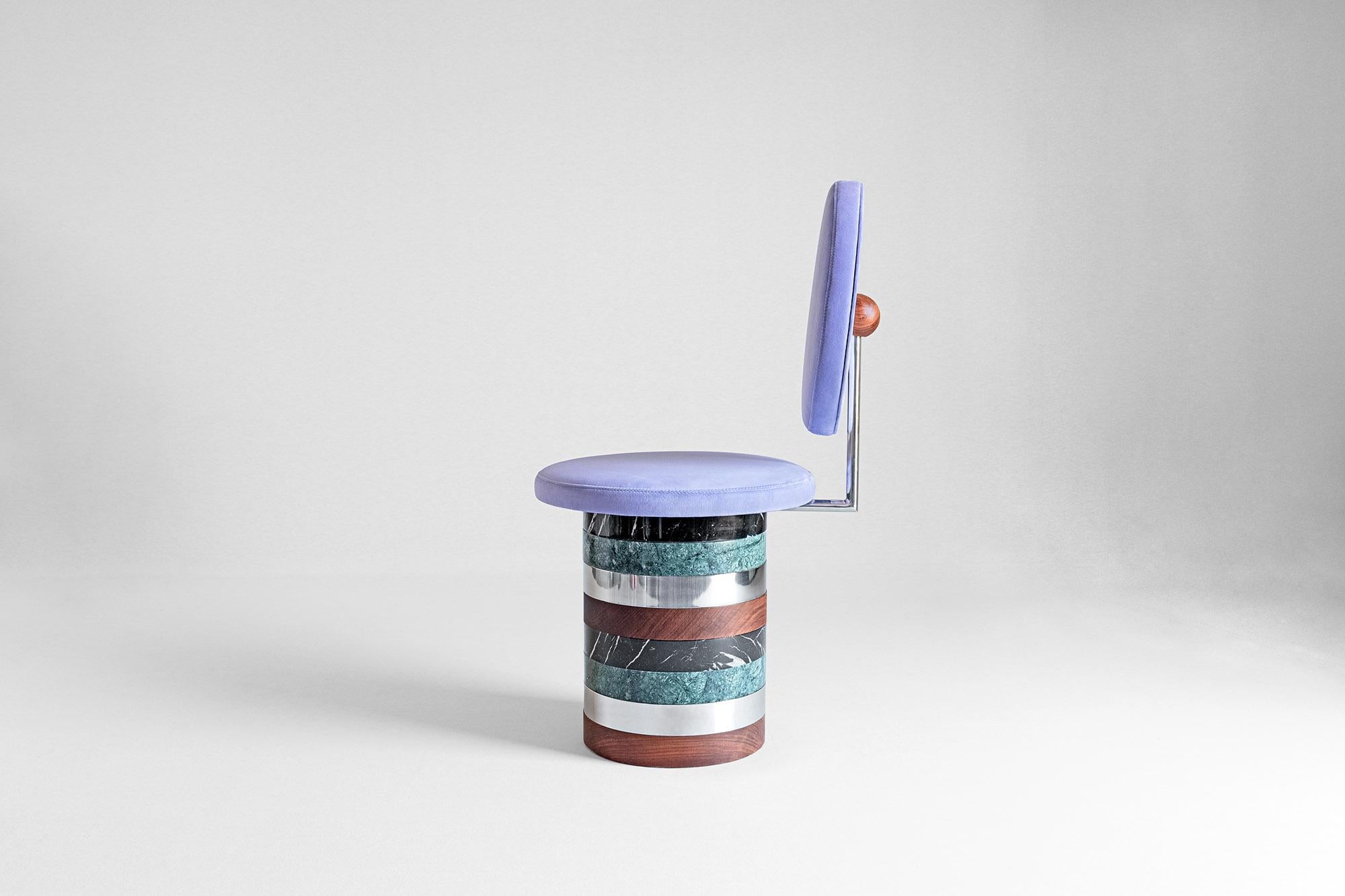 Silla de bloque de comedor lavanda púrpura completa from MAS CREATIONS BY MASQUESPACIO Español en venta