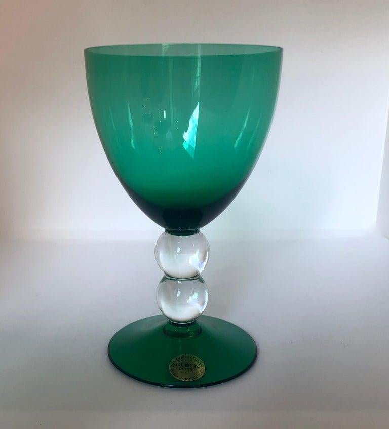 block crystal wine glasses