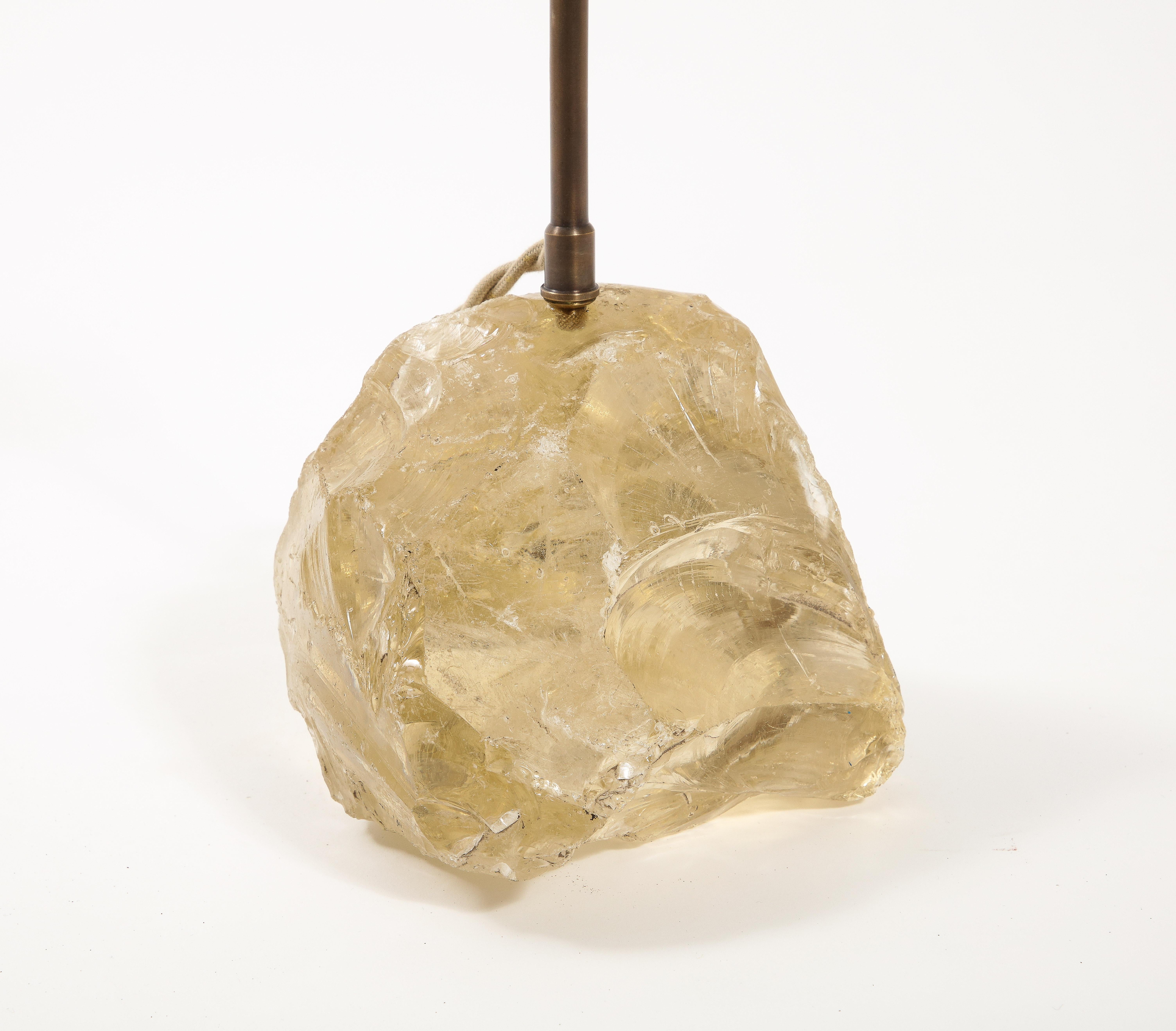 Lampe de table Block Crystal à la manière de JMF, France 1950's en vente 3