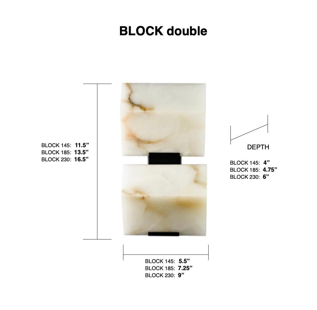 Modell #185 Wandleuchter „Block Double“ in der Art von Pierre Chareau im Angebot 3