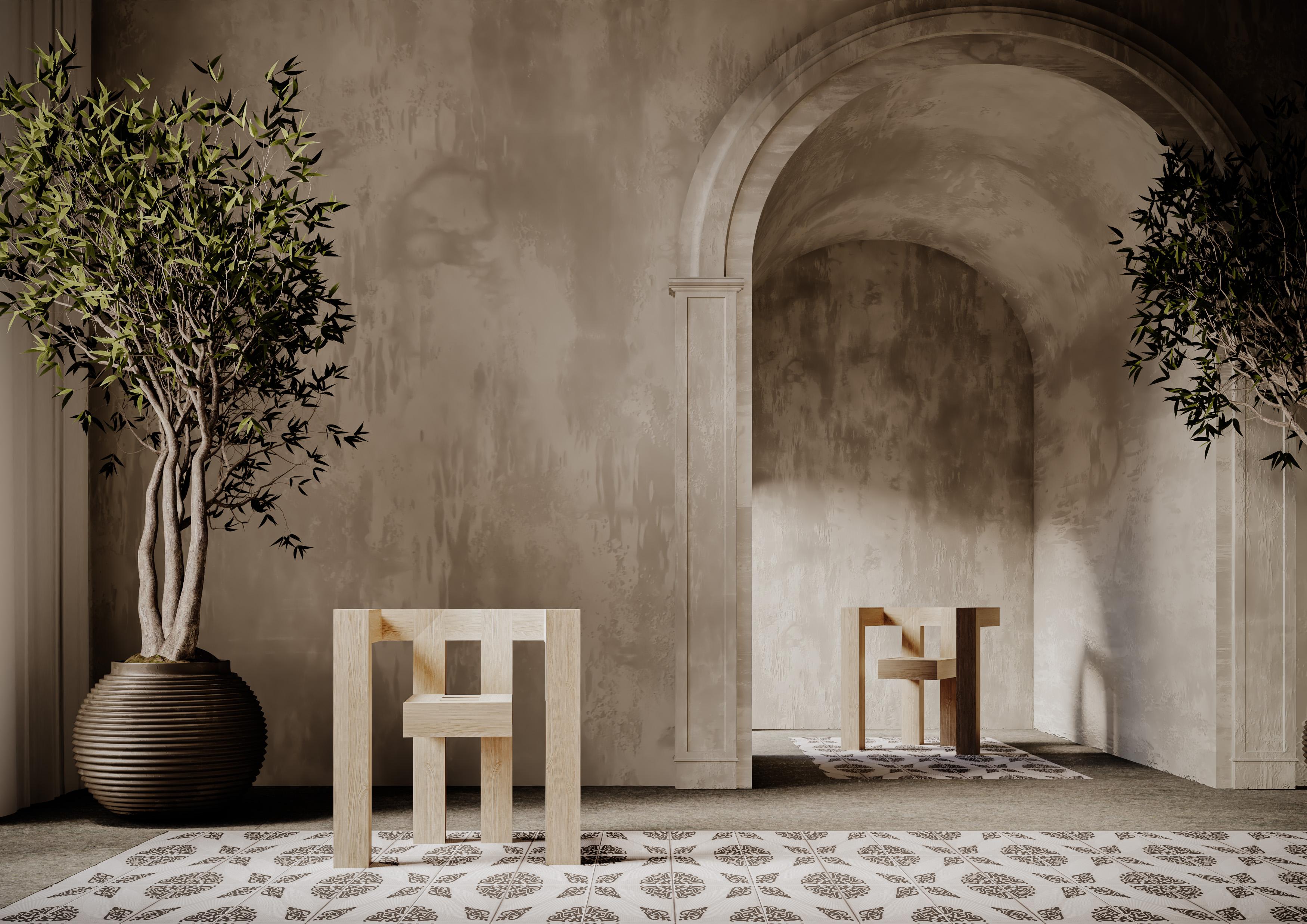 Block Chair by designed Adriane Escarfullery in vendita 5