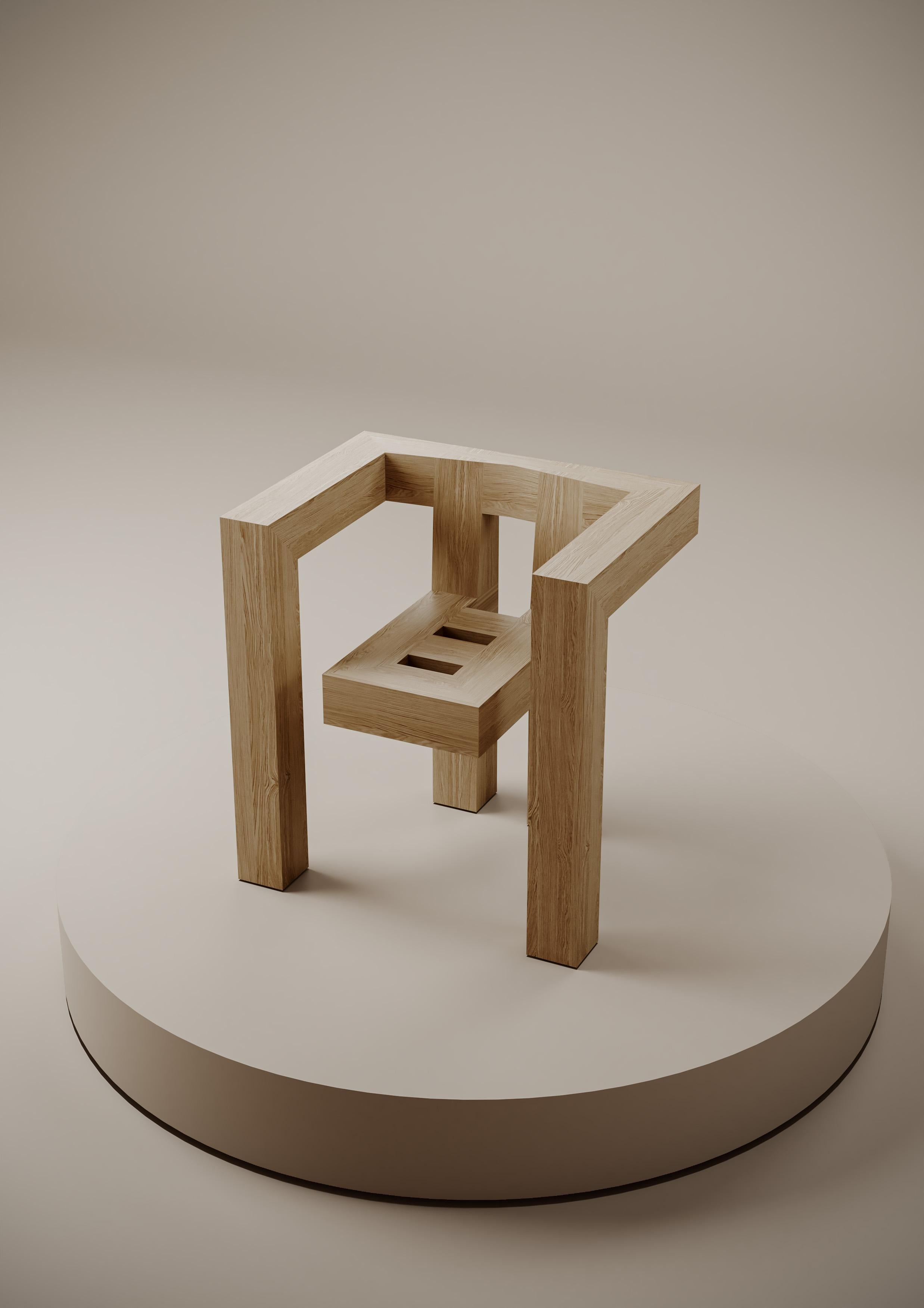 Block Chair by designed Adriane Escarfullery in vendita 3