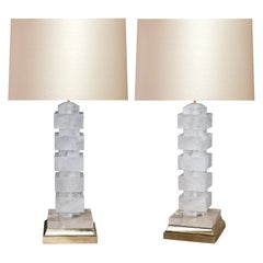 Block Form Rock Crystal Lamps by Phoenix