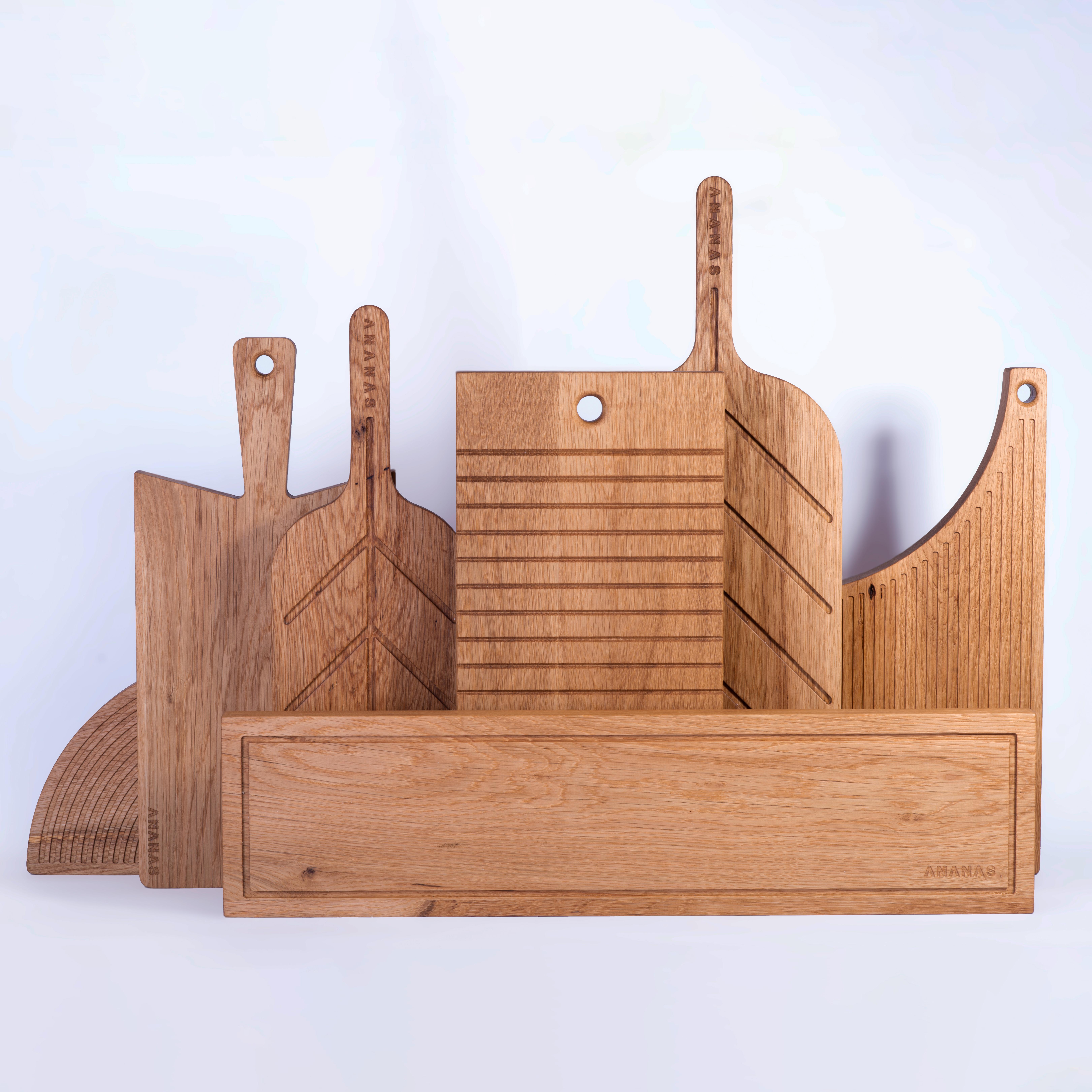 narrow wooden tray
