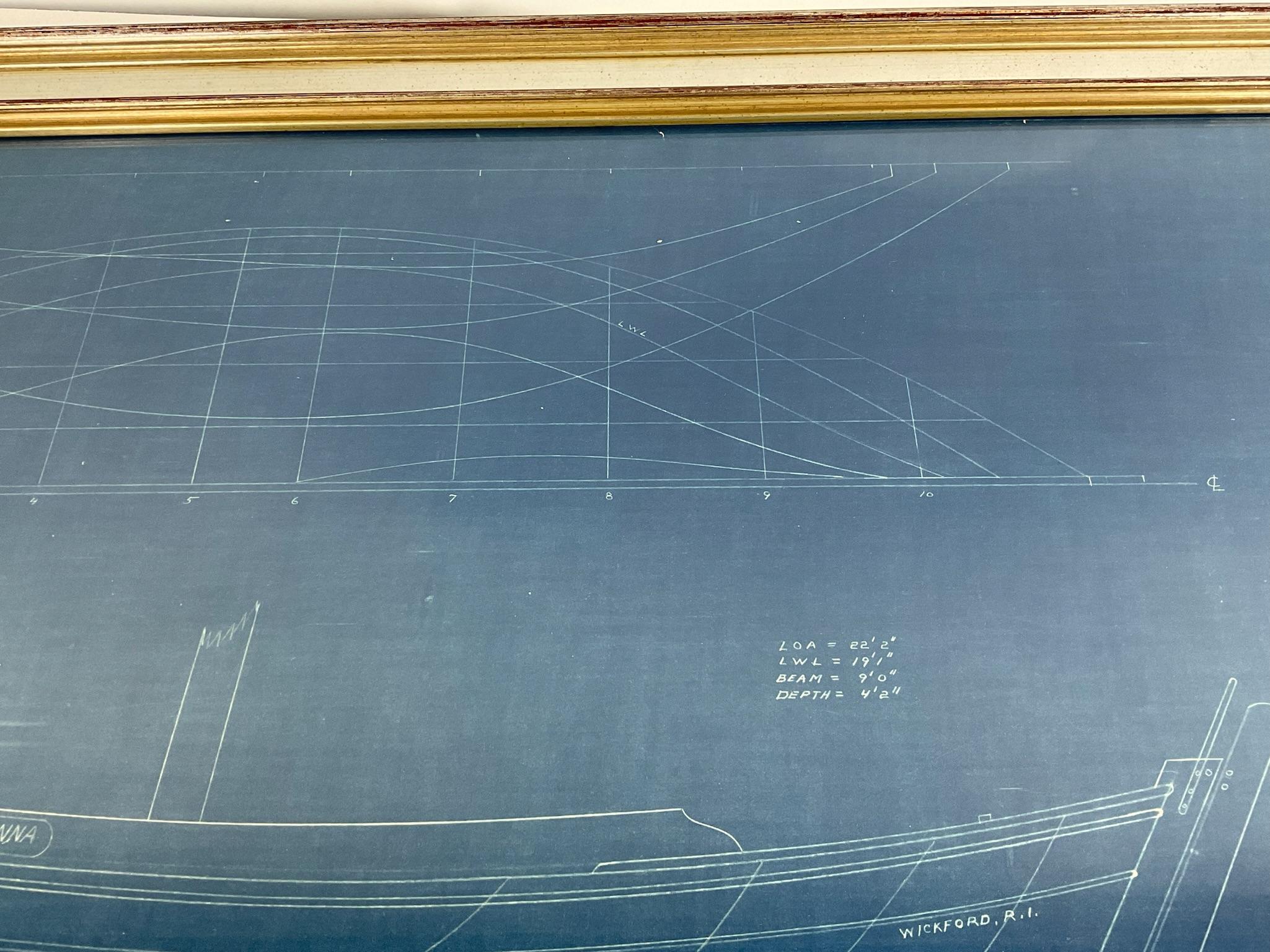 Block Island Boat Blueprint from Wickford R.I. For Sale 3