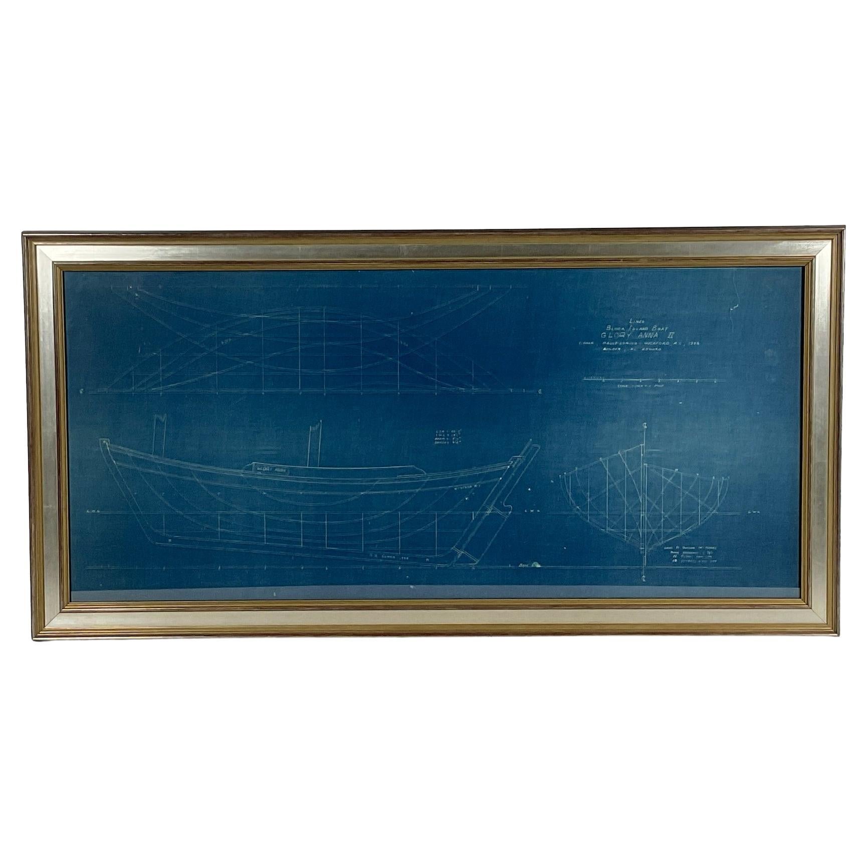 Block Island Boat Blueprint von Wickford R.I.