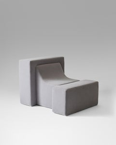 Block Lounge Chair Upholstered in COM by Estudio Persona