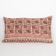 Block Printed Cotton Pillow Cover, Uzbekistan, 1930s