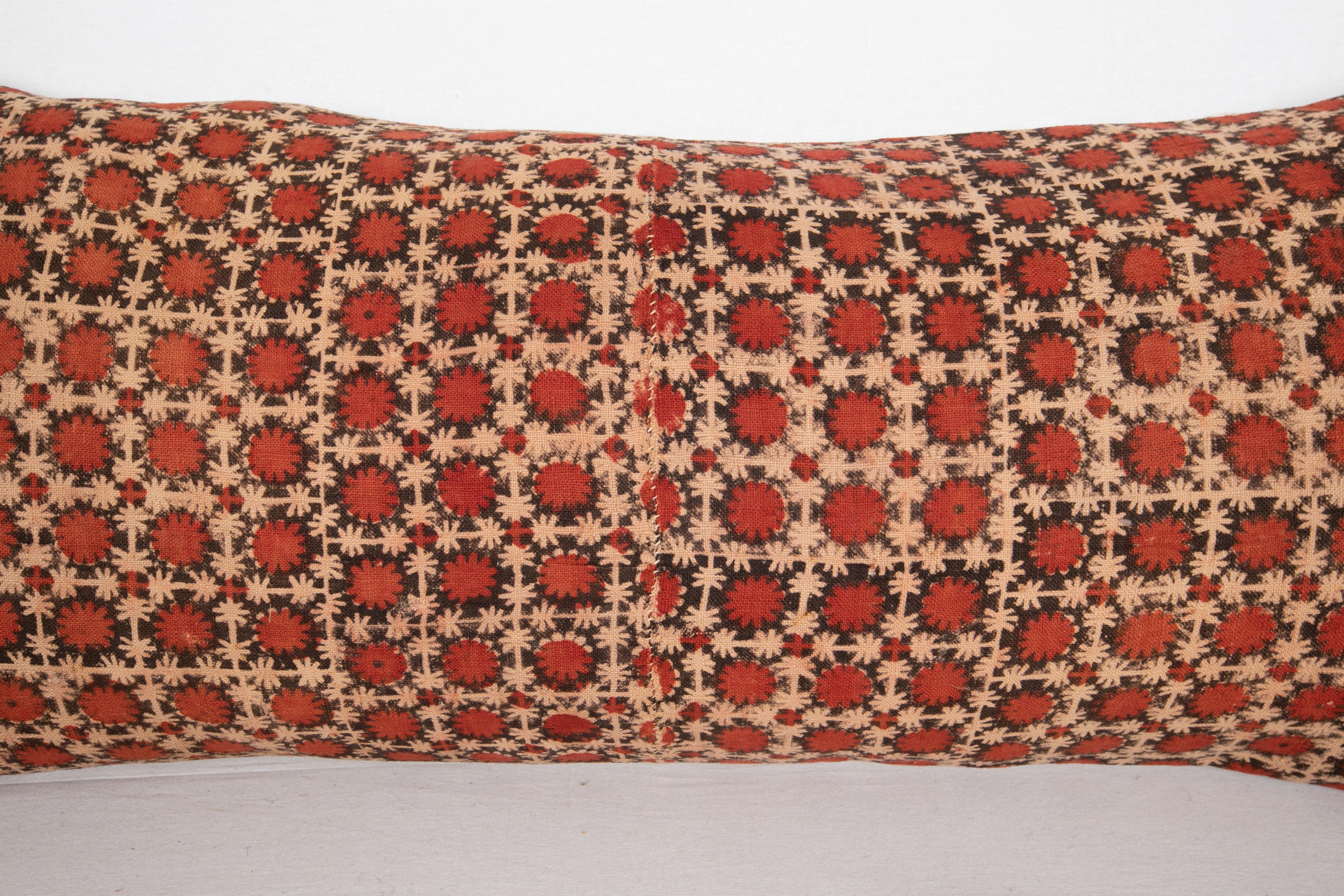 Kissenbezug aus Baumwolle mit Blockdruck, Usbekistan, 1930er Jahre (Usbekisch)