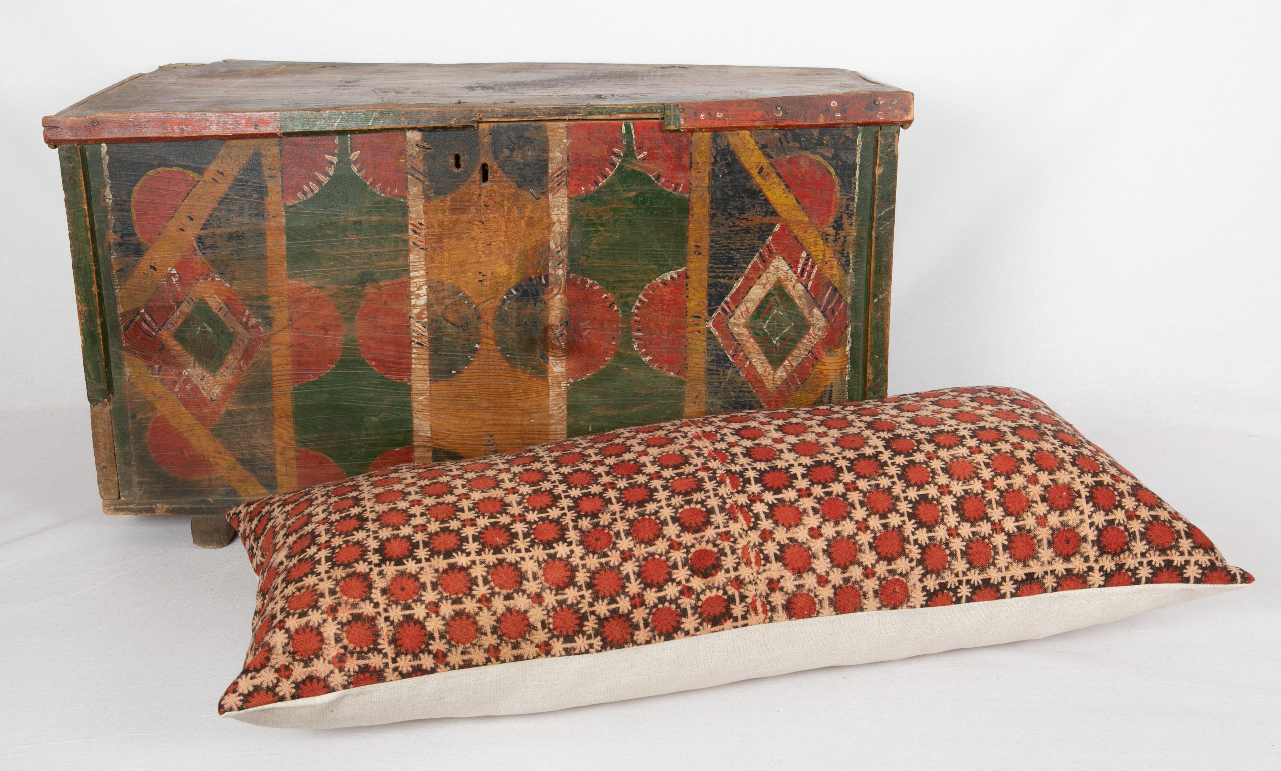 Kissenbezug aus Baumwolle mit Blockdruck, Usbekistan, 1930er Jahre 2
