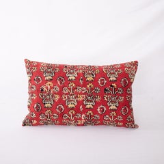 Block Printed Lumbar Pillow Cover from Western Anatolia, Turkey, 1st Half 20th C
