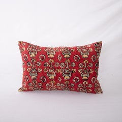 Block Printed Lumbar Pillow Cover from Western Anatolia, Turkey, 1st Half 20th C