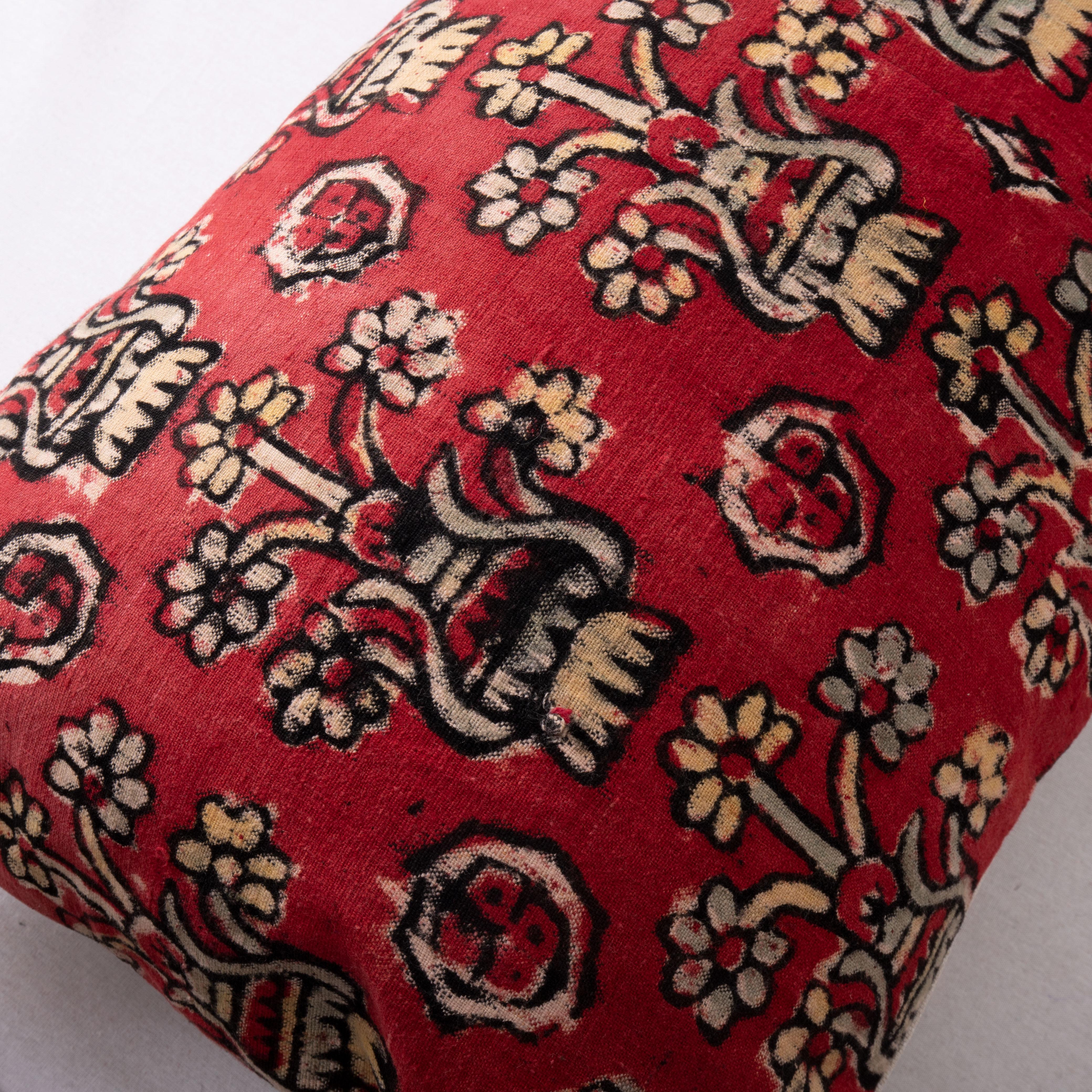 Folk Art Block Printed Lumbar Pillow Cover from Western Anatolia, Turkey, 1st Half 20th C For Sale