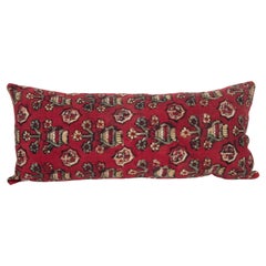 Antique Block Printed Lumbar Pillow Cover from Western Anatolia, Turkey, 1st Half 20th C
