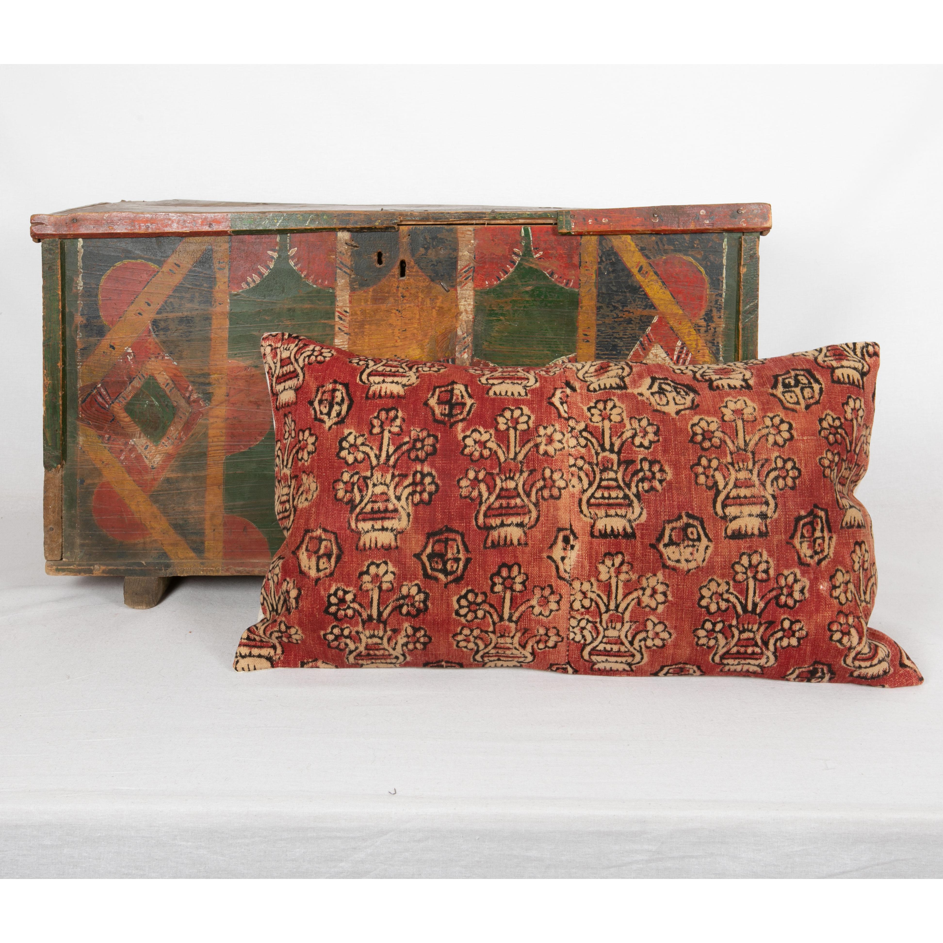 Block Printed Pillow Cover, Western Anatolia, Turkey, E 20th C. For Sale 1