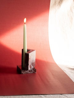 Block Rosso Lepanto High Candle Holder by Studionudo