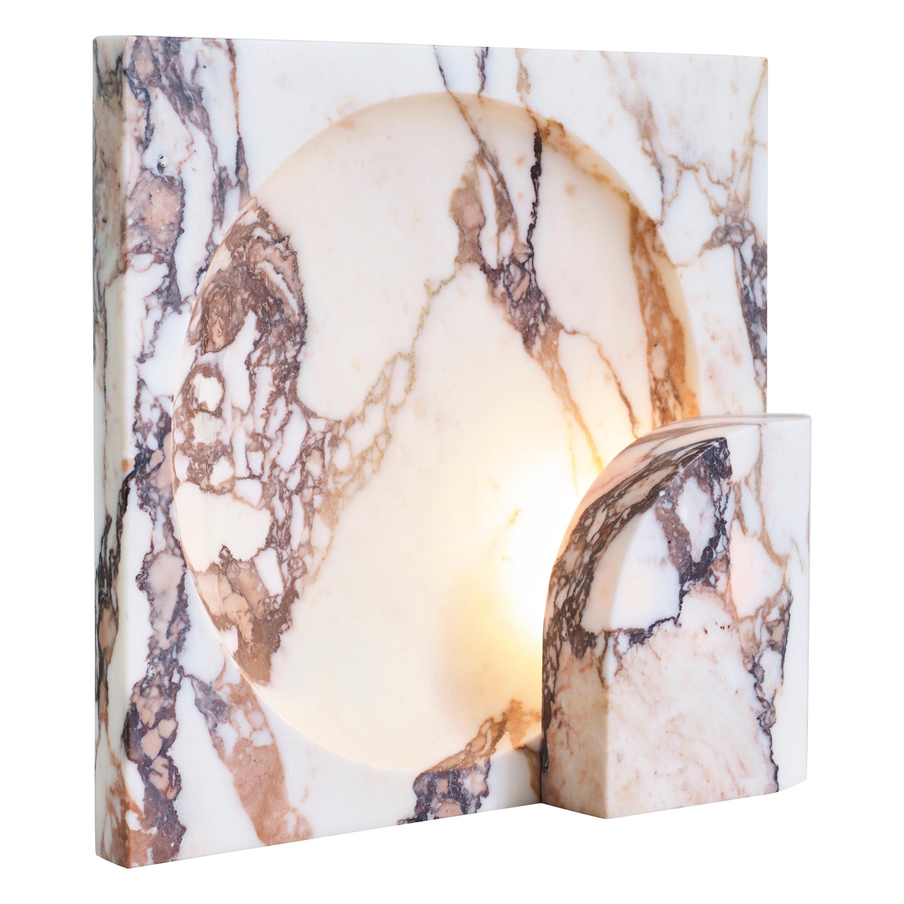 Block Sconce in Calacatta Viola Marble by Henry Wilson