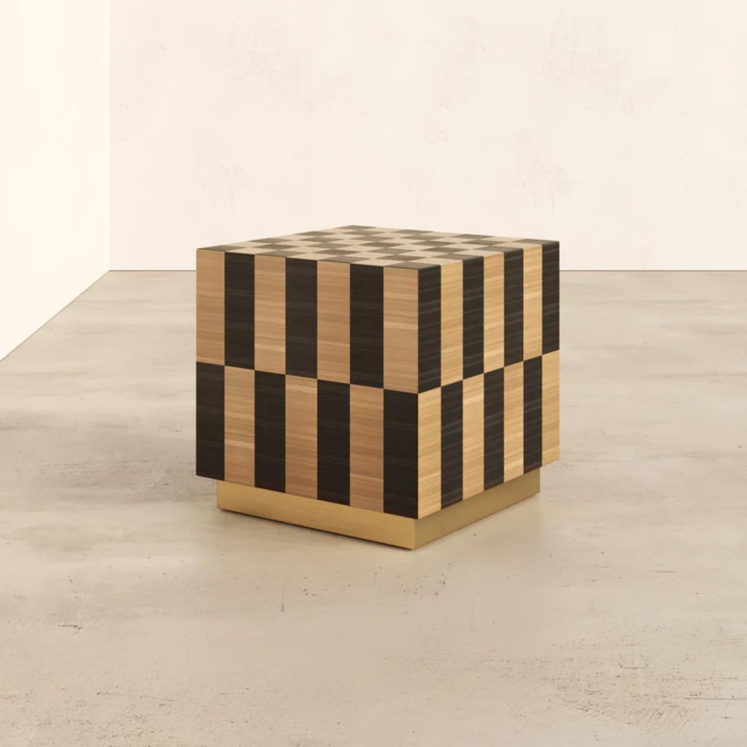 Post-Modern Block Side Table by Ruda Studio For Sale