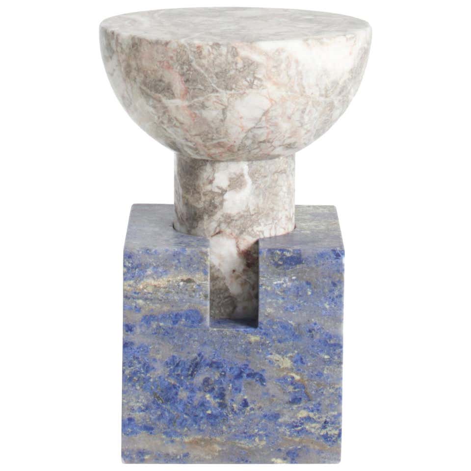 Calacatta Gold Marble Circular Side Table, Made in Italy For Sale at ...