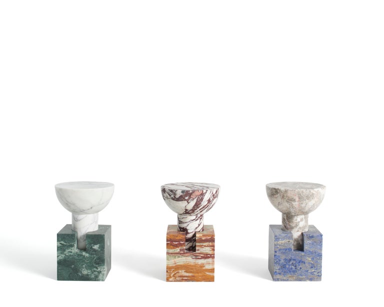 Block-Beistelltisch aus Marmor von Anna Karlin, Made in Italy, Made in ...