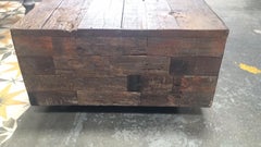 Block Teak Wurzelholz Couchtisch