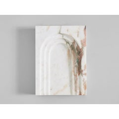 Contemporary White and Pink Marble Block Thoronet Dish by Henry Wilson