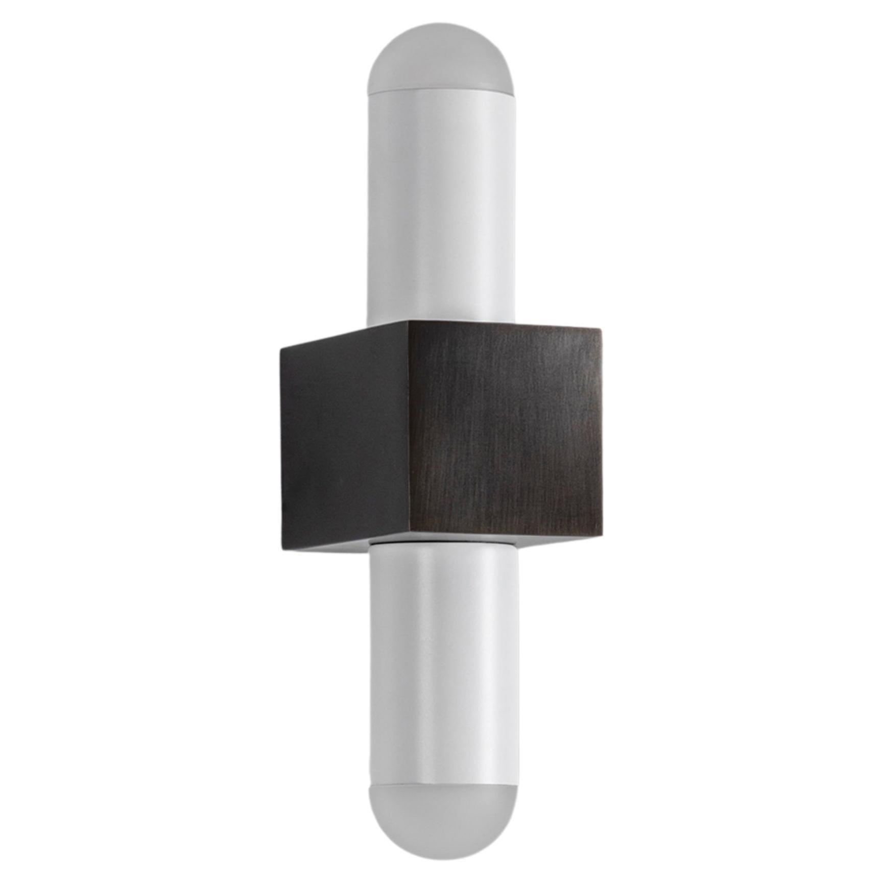 Block Wall Lamp by Square in Circle For Sale