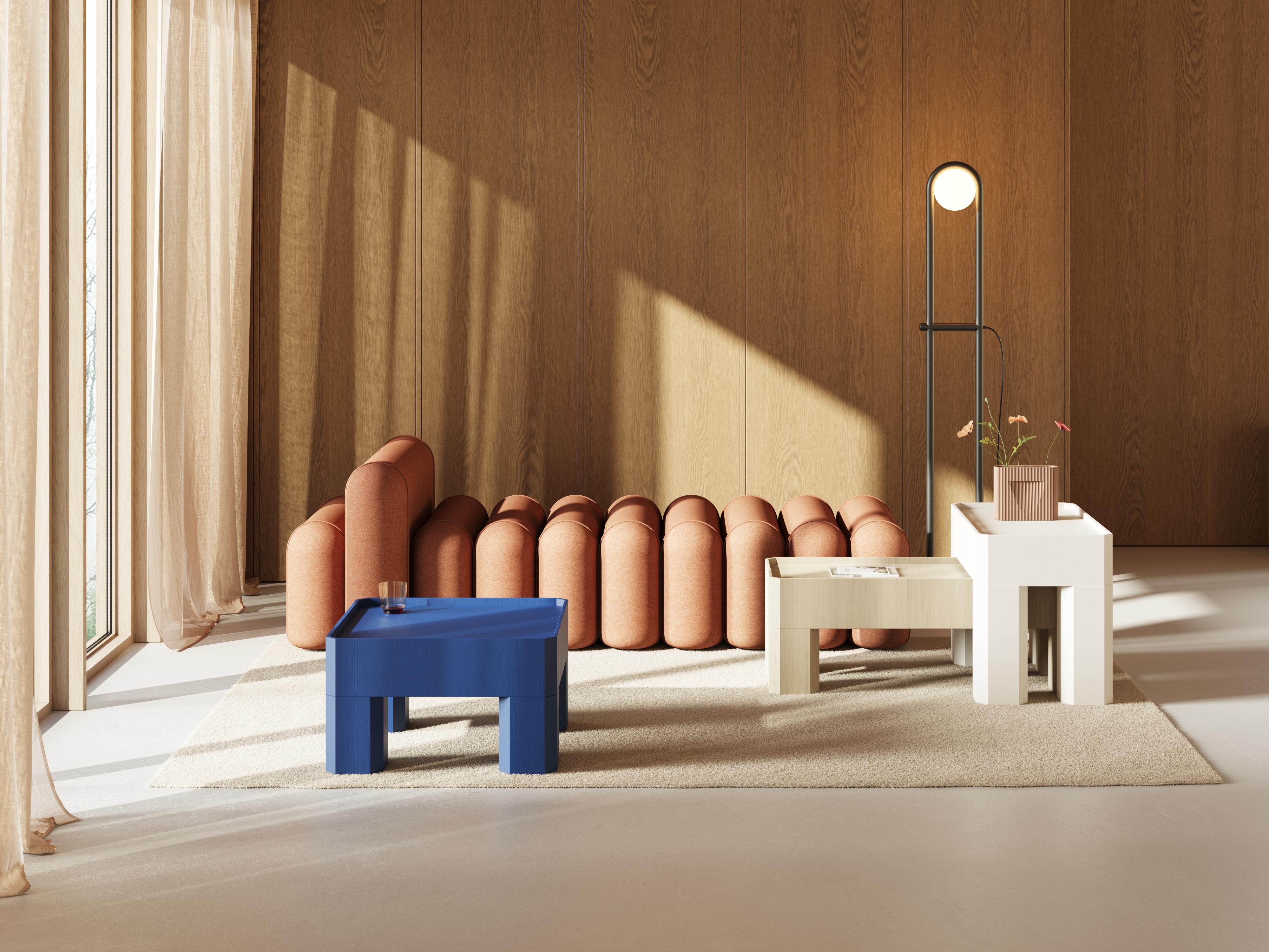 Table basse en bois en forme de bloc 60x60 cm par Joyf en vente 1