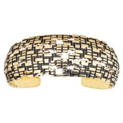 Blockchain 18 Karat Gold Cuff