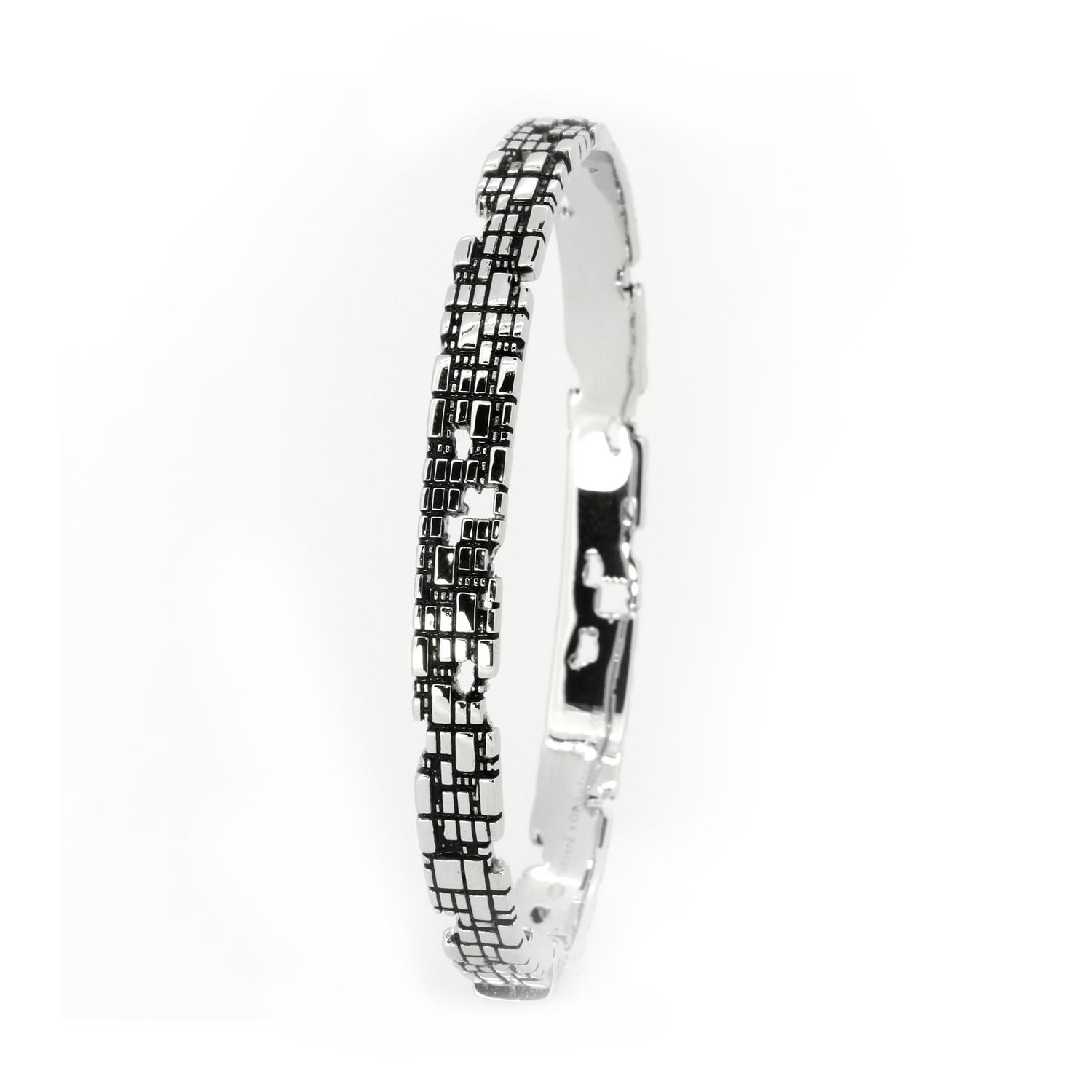 Bracciale Blockchain Bitcoin Torus in argento Sterling In condizioni Nuovo in vendita a Coral Gables, FL