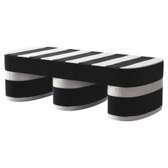 Blok Bench Stripe Velvet by Hermhaus