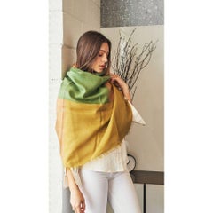 Blok Topaz Silk Cashmere Square Scarf