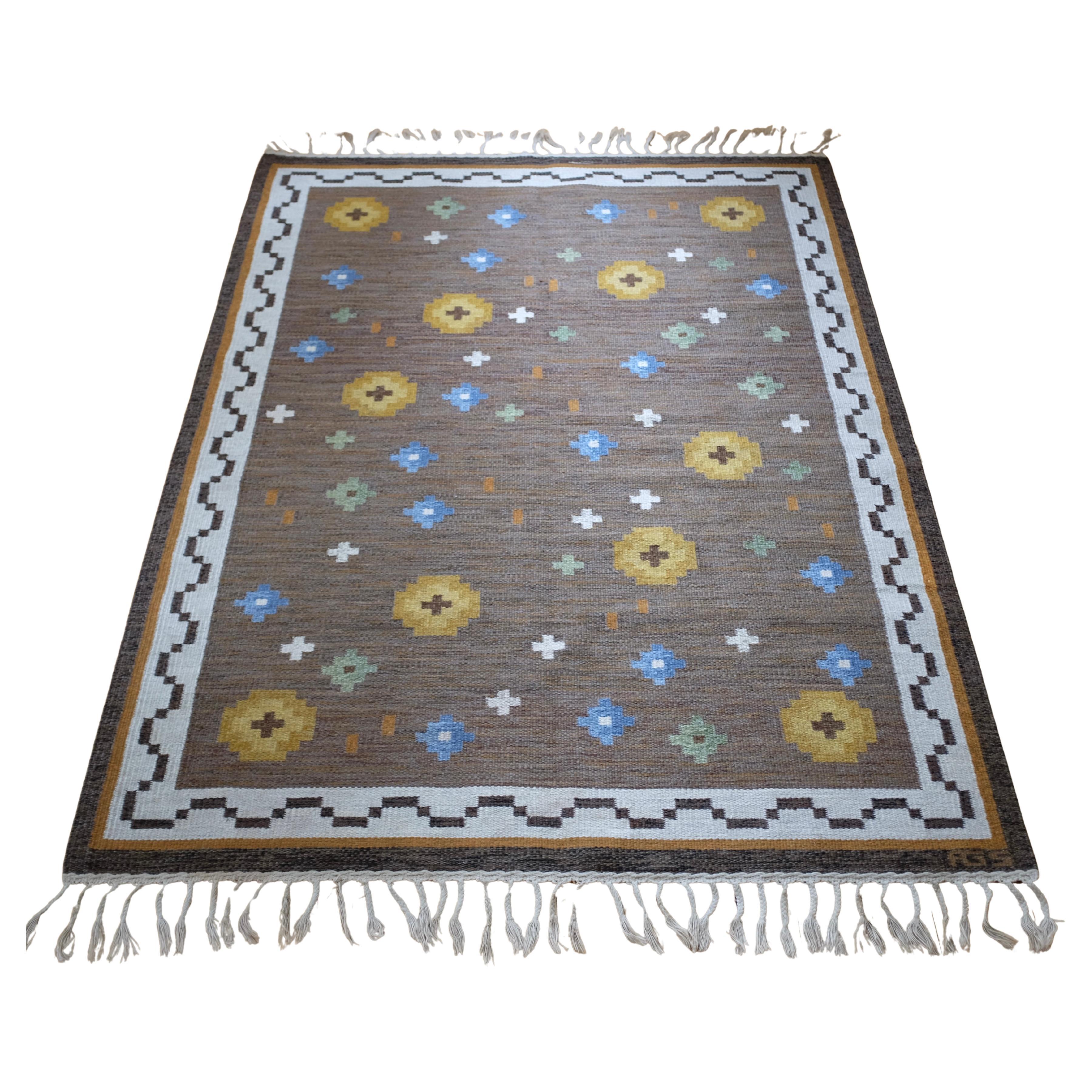 Tapis "Blomsteräng" de la designer Anna-Greta Sjöqvist