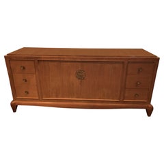 Blond Ash Jules Leleu Credenza, France, 1940s