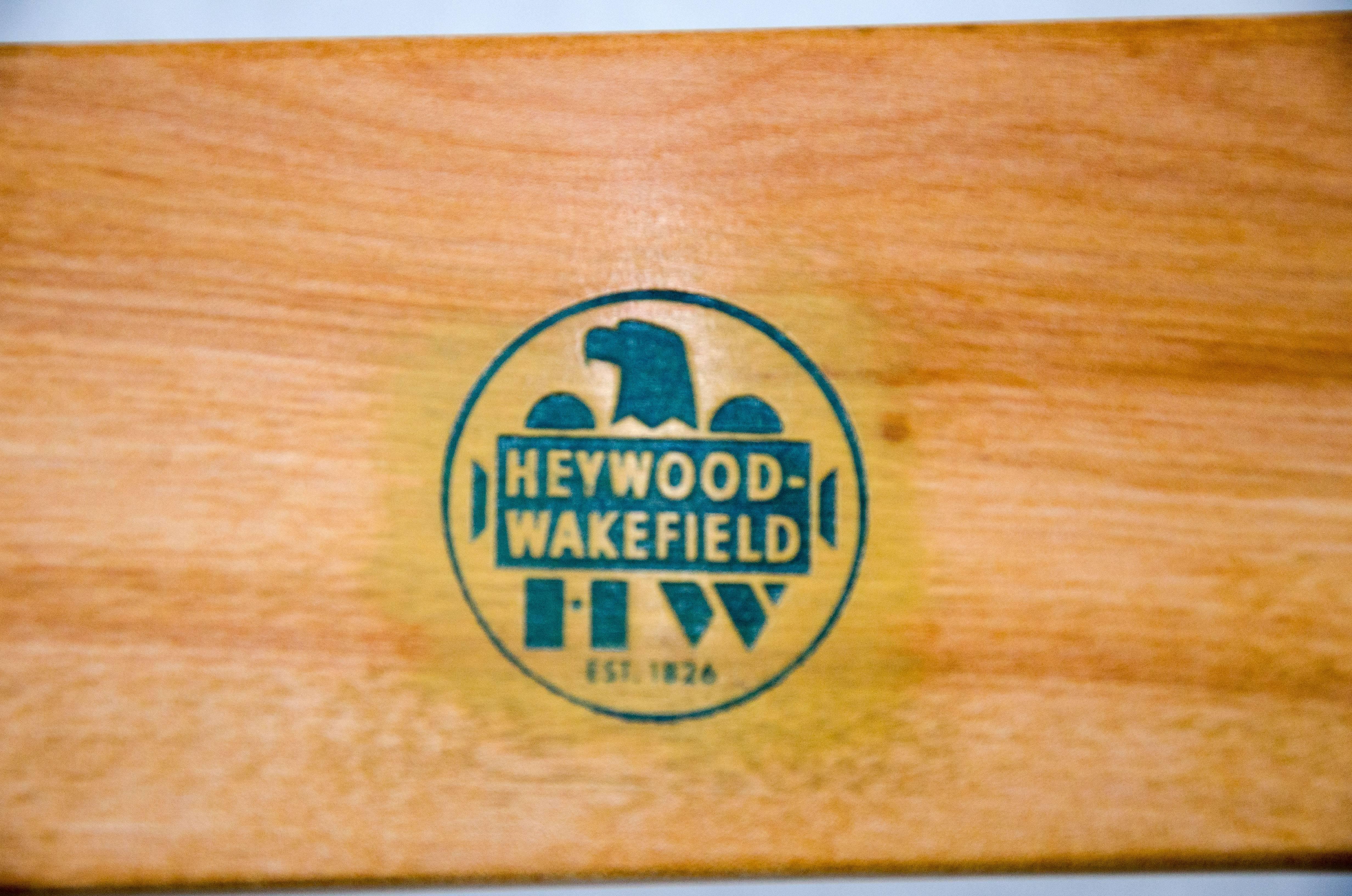 Mid-Century Modern Blond Heywood Wakefield Twin Size Bookcase Headboard