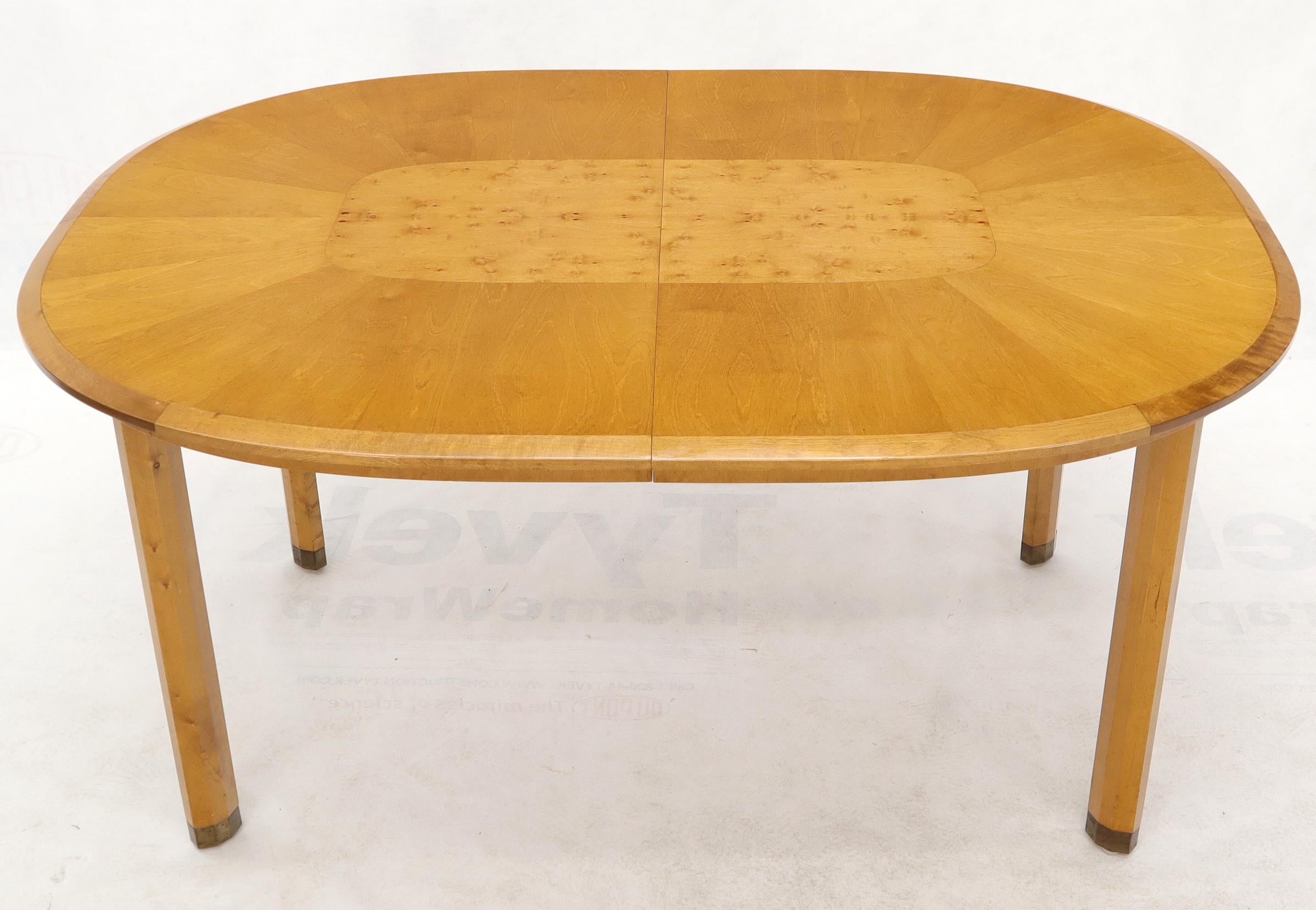 Blond Swedish Birch with Burl Oval Racetrack Dining Table Spece 1