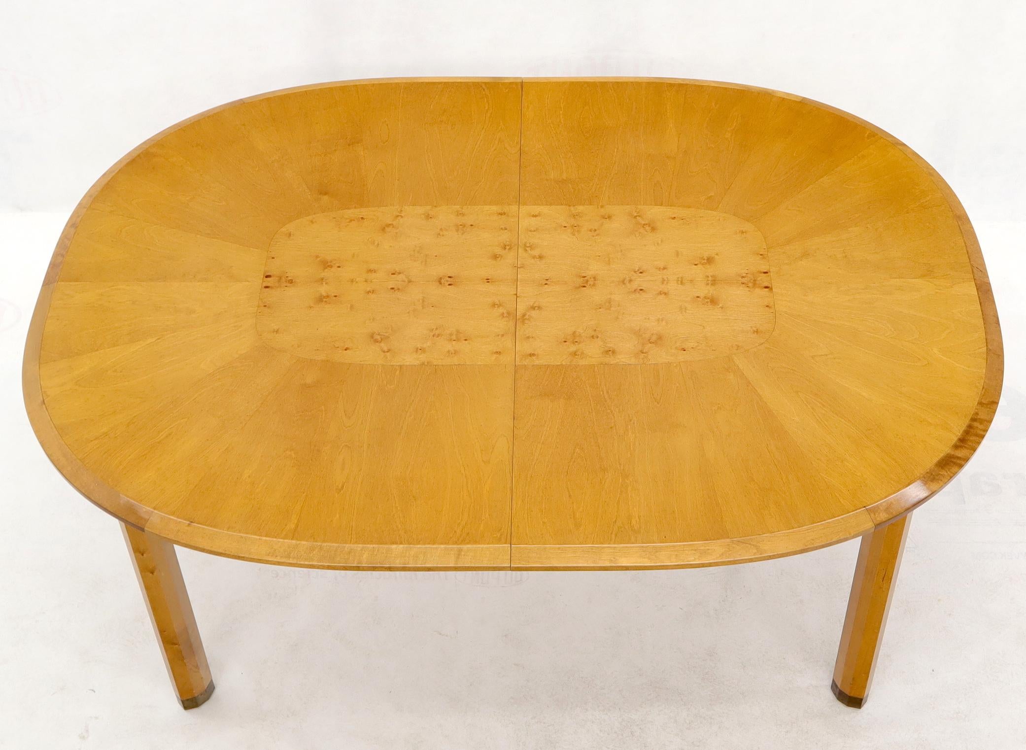 Blond Swedish Birch with Burl Oval Racetrack Dining Table Spece 2